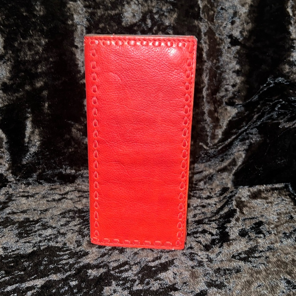 Red Leather Travel Wallet